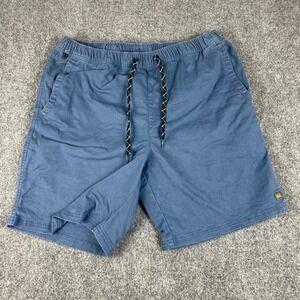 Quiksilver Waterman Collection Shorts XL Blue Cotton Blend Hiking Flaw Men's